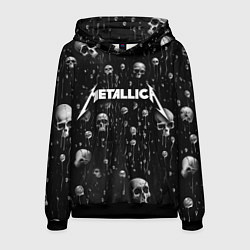 Толстовка-худи мужская Metallica - rock, цвет: 3D-черный