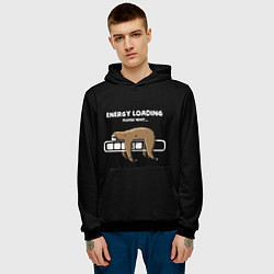 Толстовка-худи мужская Energy loading - please wait, цвет: 3D-черный — фото 2