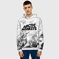 Толстовка-худи мужская Arctic Monkeys white graphite, цвет: 3D-белый — фото 2