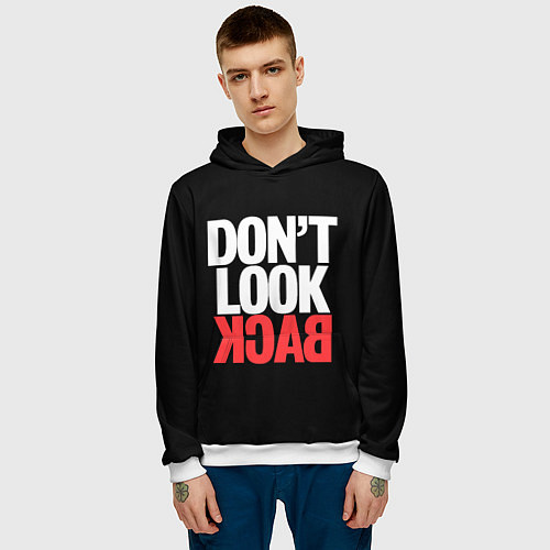 Мужская толстовка Dont look back - the call / 3D-Белый – фото 3