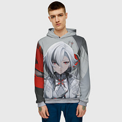 Толстовка-худи мужская Arlecchino Genshin Impact, цвет: 3D-меланж — фото 2