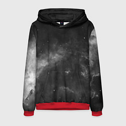Толстовка-худи мужская Монохромный космос, цвет: 3D-красный