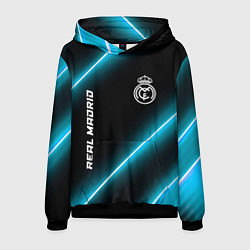 Толстовка-худи мужская Real Madrid неоновые лампы, цвет: 3D-черный