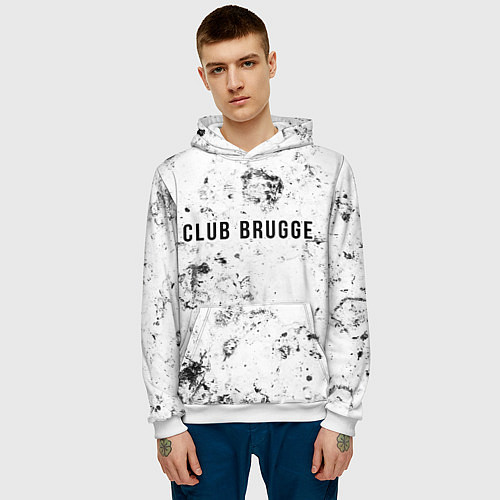 Мужская толстовка Club Brugge dirty ice / 3D-Белый – фото 3