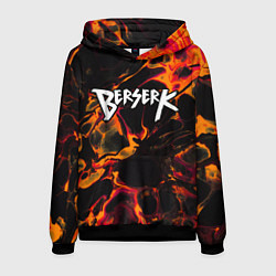 Толстовка-худи мужская Berserk red lava, цвет: 3D-черный