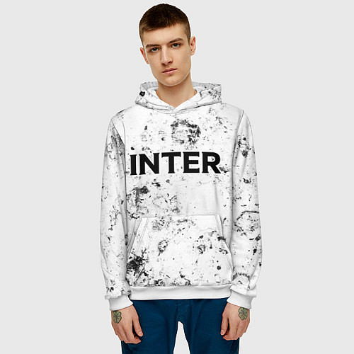 Мужская толстовка Inter dirty ice / 3D-Белый – фото 3