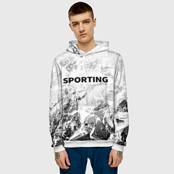 Толстовка-худи мужская Sporting white graphite, цвет: 3D-белый — фото 2