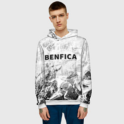 Толстовка-худи мужская Benfica white graphite, цвет: 3D-белый — фото 2