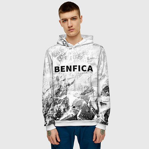 Мужская толстовка Benfica white graphite / 3D-Белый – фото 3