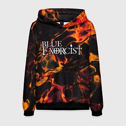 Толстовка-худи мужская Blue Exorcist red lava, цвет: 3D-черный