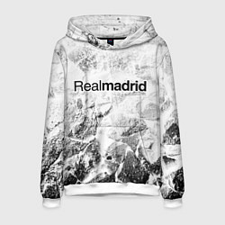 Толстовка-худи мужская Real Madrid white graphite, цвет: 3D-белый