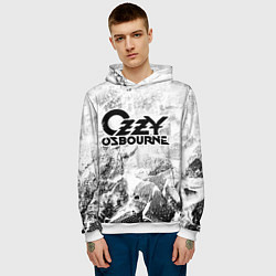 Толстовка-худи мужская Ozzy Osbourne white graphite, цвет: 3D-белый — фото 2
