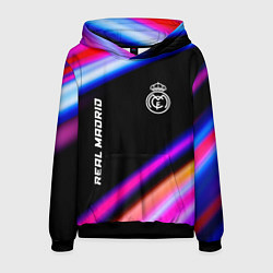 Толстовка-худи мужская Real Madrid speed game lights, цвет: 3D-черный