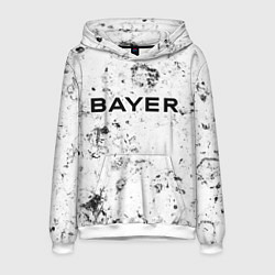 Толстовка-худи мужская Bayer 04 dirty ice, цвет: 3D-белый