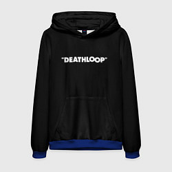 Толстовка-худи мужская Deathloop logo, цвет: 3D-синий