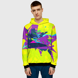 Толстовка-худи мужская В стиле киберпанка, цвет: 3D-черный — фото 2