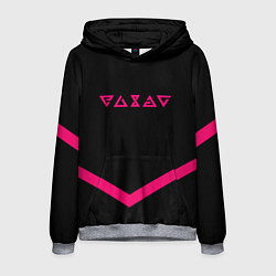 Толстовка-худи мужская Ведьмак символы, цвет: 3D-меланж