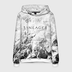 Толстовка-худи мужская Lineage 2 white graphite, цвет: 3D-белый