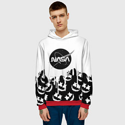 Толстовка-худи мужская Marshmello x Nasa, цвет: 3D-красный — фото 2