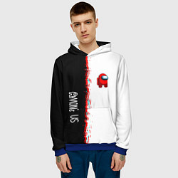 Толстовка-худи мужская Among us предатель, цвет: 3D-синий — фото 2