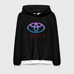 Толстовка-худи мужская Toyota neon steel, цвет: 3D-белый