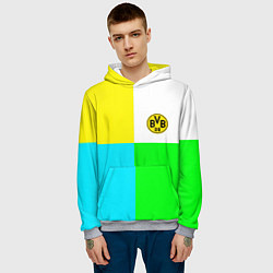 Толстовка-худи мужская Borussia color cport, цвет: 3D-меланж — фото 2