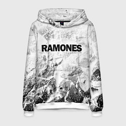Толстовка-худи мужская Ramones white graphite, цвет: 3D-белый