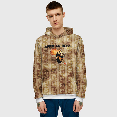 Мужская толстовка Arican Maps Art / 3D-Белый – фото 3