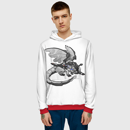 Мужская толстовка BMW M1000RR drago / 3D-Красный – фото 3