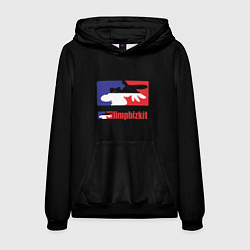 Толстовка-худи мужская Limp Bizkit logo brend, цвет: 3D-черный