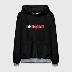 Толстовка-худи мужская Limp Bizkit logo rock, цвет: 3D-меланж