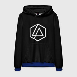 Толстовка-худи мужская Linkin park logo white, цвет: 3D-синий