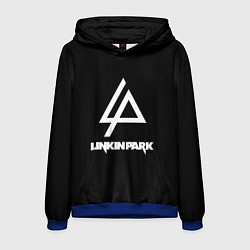Толстовка-худи мужская Linkin park logo brend music, цвет: 3D-синий