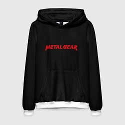 Толстовка-худи мужская Metal gear red logo, цвет: 3D-белый