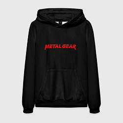Толстовка-худи мужская Metal gear red logo, цвет: 3D-черный