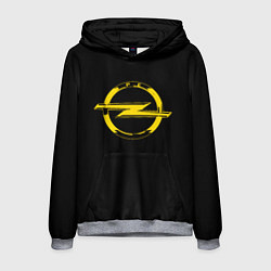 Толстовка-худи мужская Opel yellow, цвет: 3D-меланж