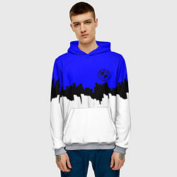 Толстовка-худи мужская BMW sport texture, цвет: 3D-меланж — фото 2