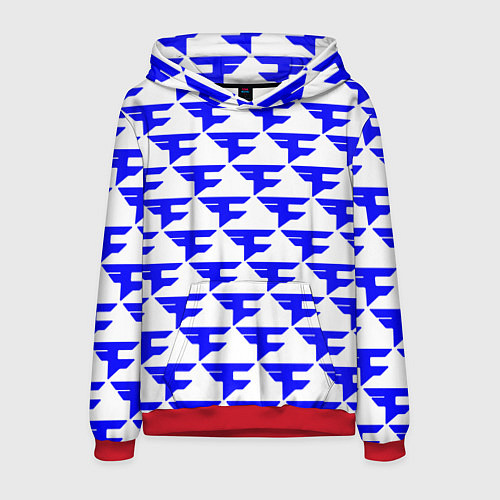 Мужская толстовка FaZe Clan pattern team / 3D-Красный – фото 1