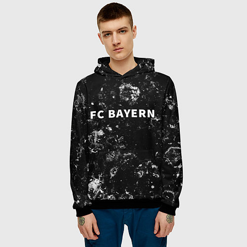 Мужская толстовка Bayern black ice / 3D-Черный – фото 3