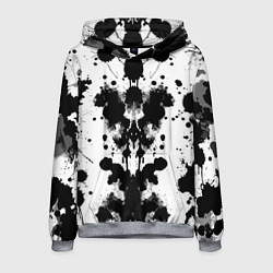 Толстовка-худи мужская The psychedelic Rorschach test - ai art, цвет: 3D-меланж