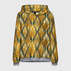 Толстовка-худи мужская Золото осени травинки, цвет: 3D-меланж