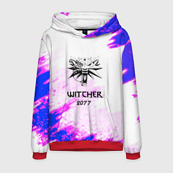 Толстовка-худи мужская The Witcher colors neon, цвет: 3D-красный