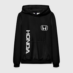 Толстовка-худи мужская Honda white logo auto, цвет: 3D-черный