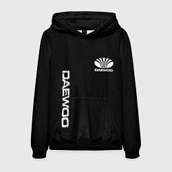 Толстовка-худи мужская Daewoo logo white, цвет: 3D-черный