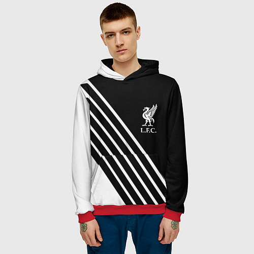 Мужская толстовка Liverpool sport fc geometry / 3D-Красный – фото 3