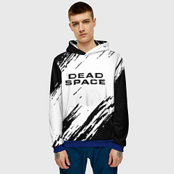 Толстовка-худи мужская Dead space чёрные краски, цвет: 3D-синий — фото 2