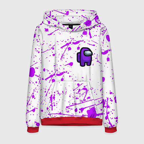 Мужская толстовка Among us neon colors game / 3D-Красный – фото 1