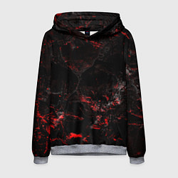 Толстовка-худи мужская Потертая красная текстура, цвет: 3D-меланж