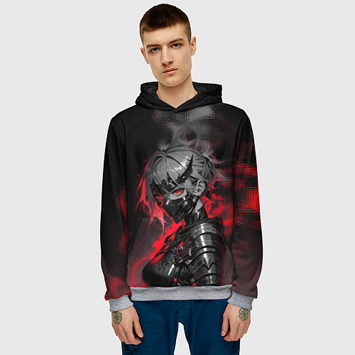 Мужская толстовка Дымчатая шиномби / 3D-Меланж – фото 3