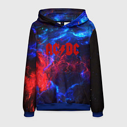 Толстовка-худи мужская AC DC space, цвет: 3D-синий